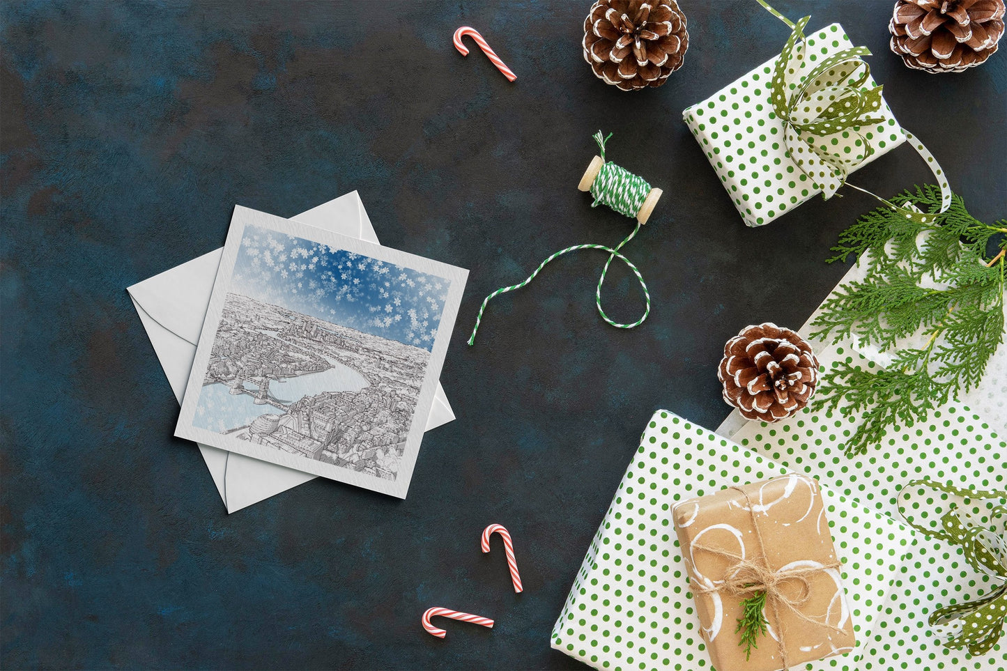 London Architecture Christmas Card - River Thames