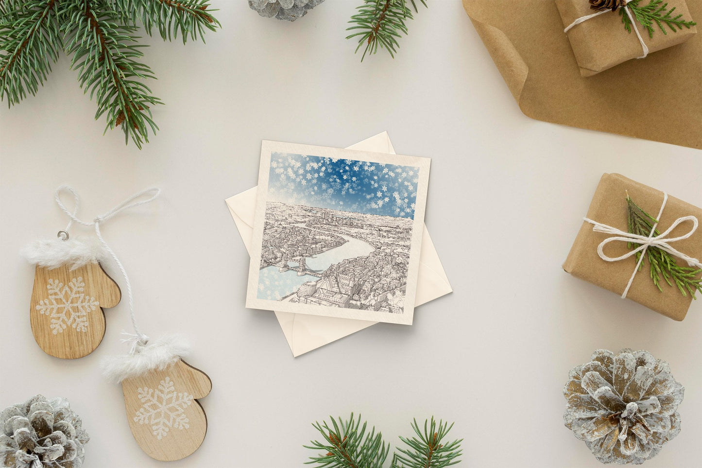 Architectural holiday card - River Thames, London