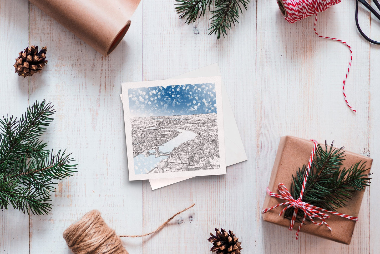 Christmas greeting card - River Thames, London