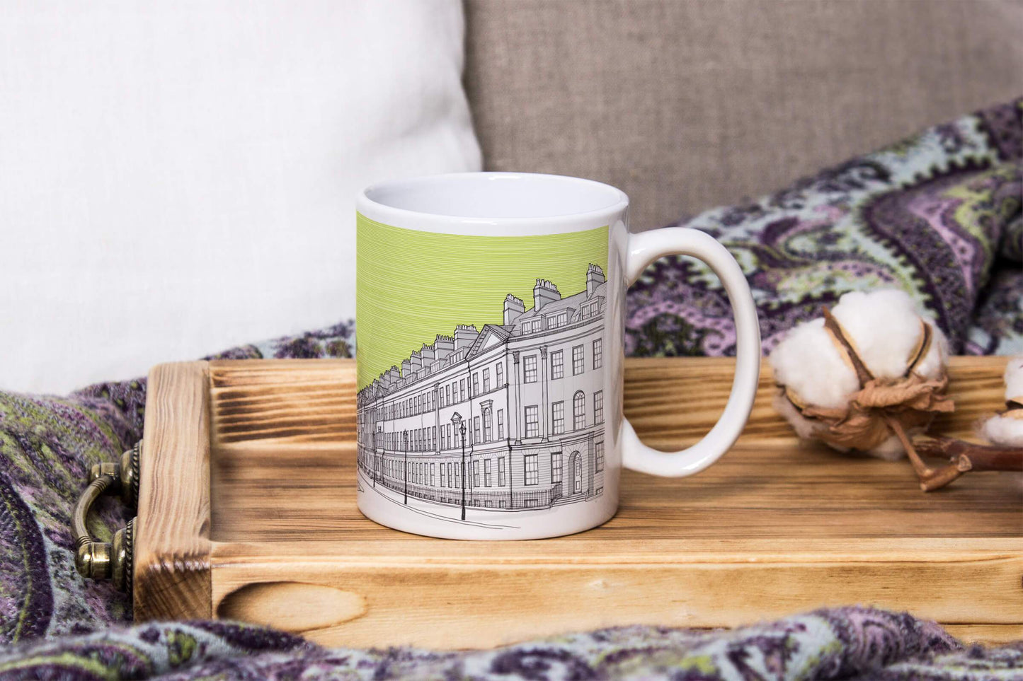 Great Pulteney Street, Bath - Ceramic Mug - Green