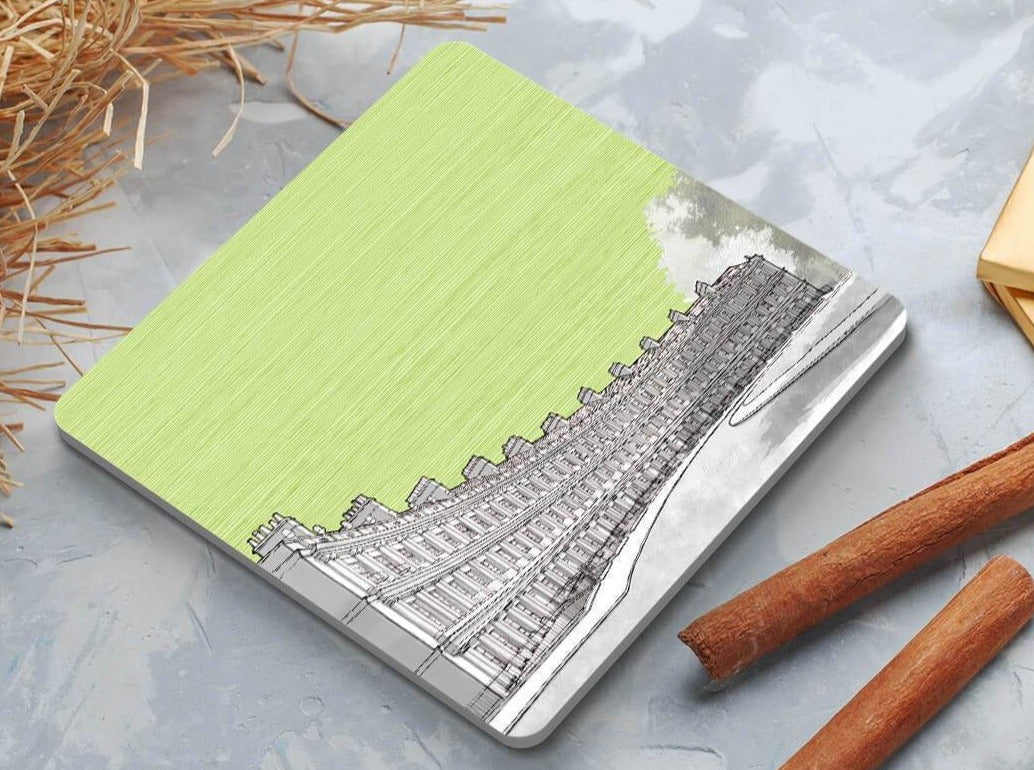 The Circus, Bath - Drinks Coaster - Green