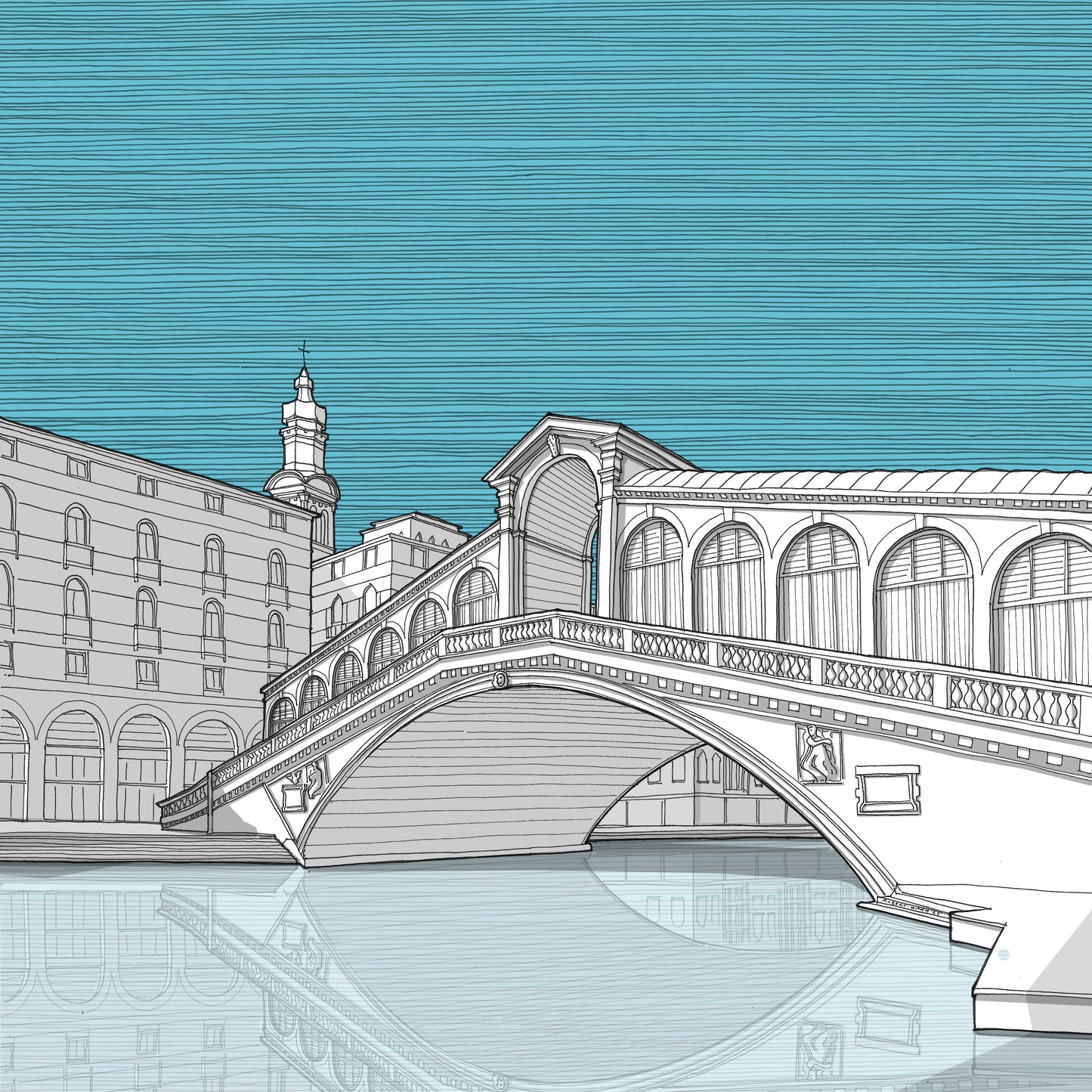 Rialto Bridge illustration