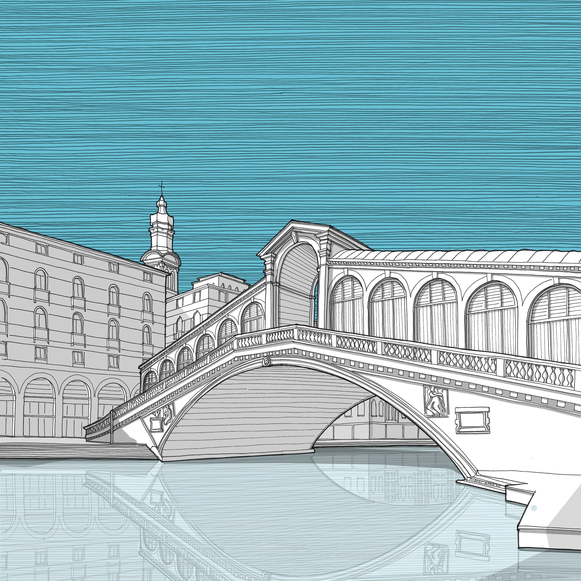 Rialto Bridge illustration
