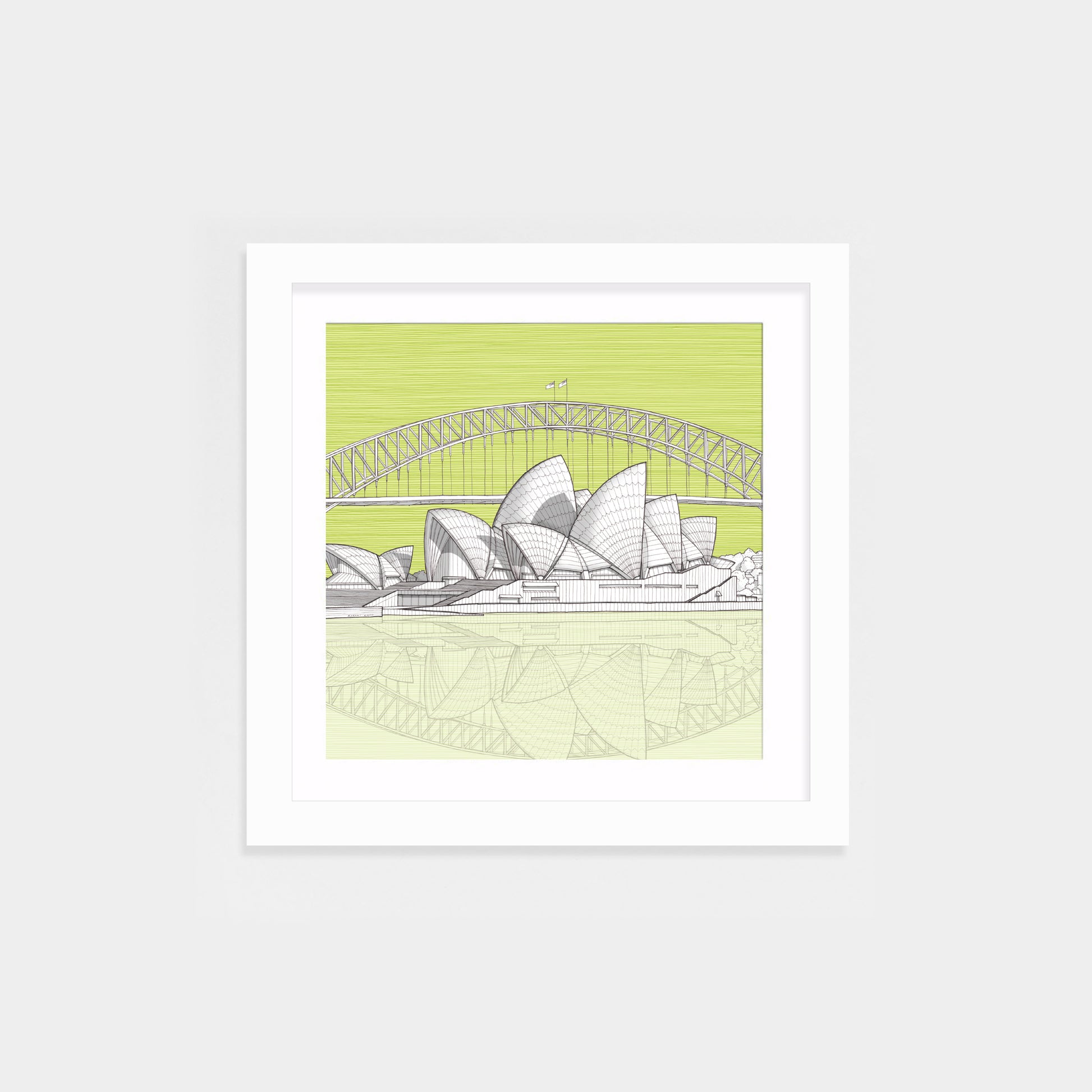 green small white
