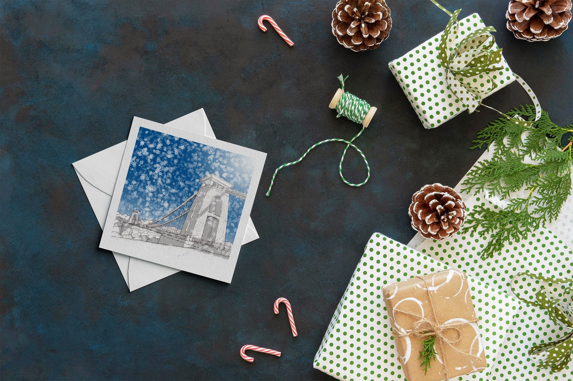 Bristol Architecture Christmas Card - Clifton Suspension Bridge