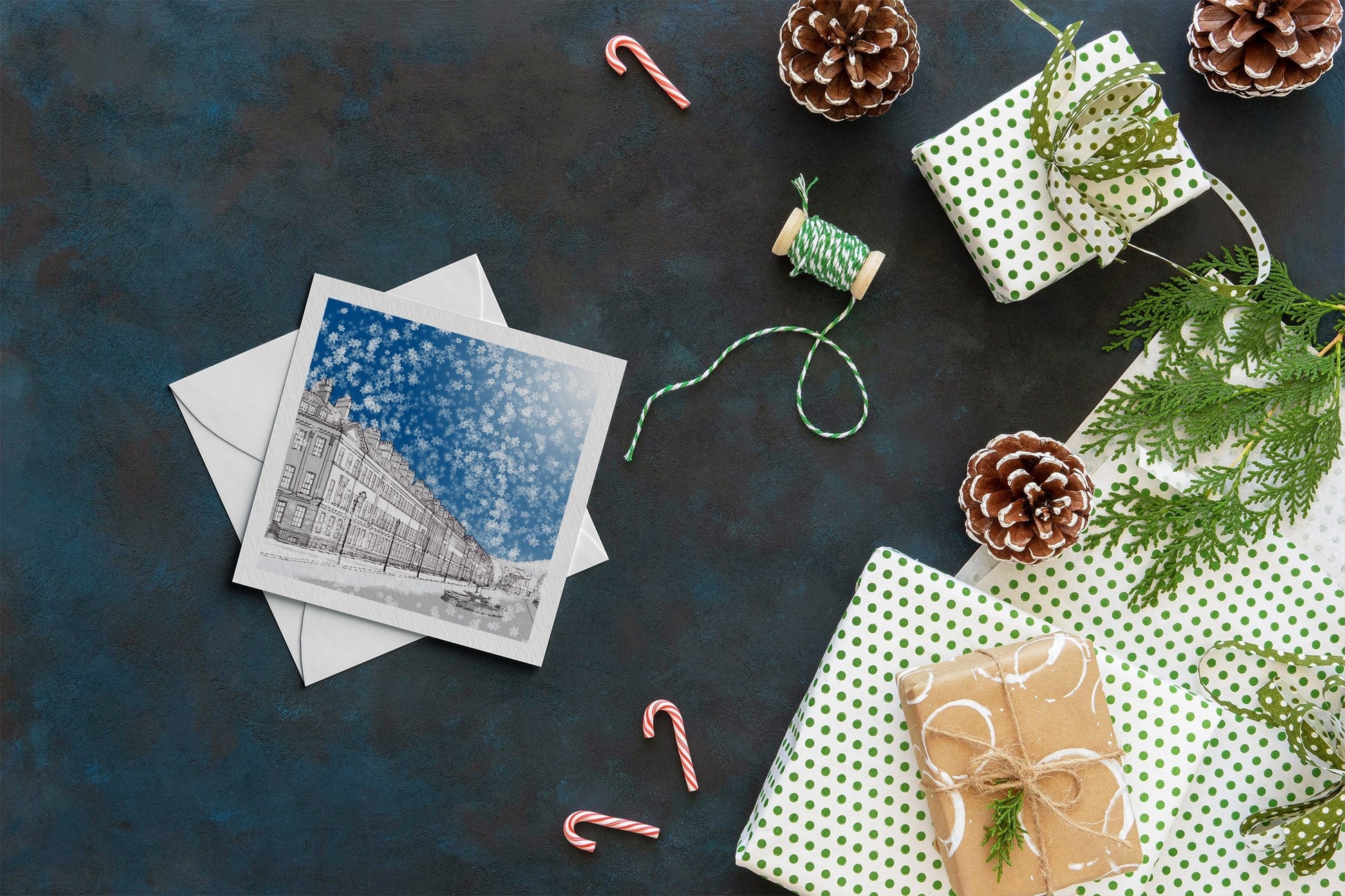 Bath Architecture Christmas Card - Great Pulteney Street