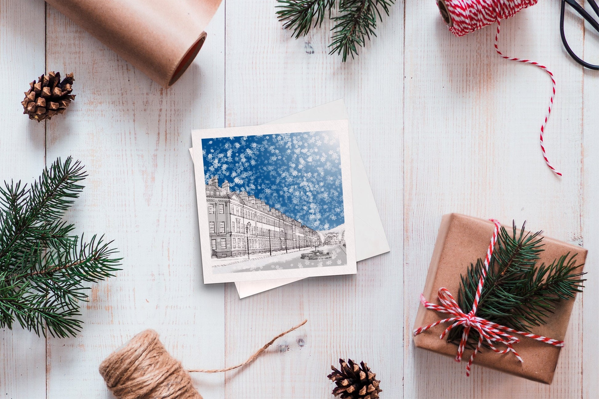 Christmas greeting card - Great Pulteney Street, Bath