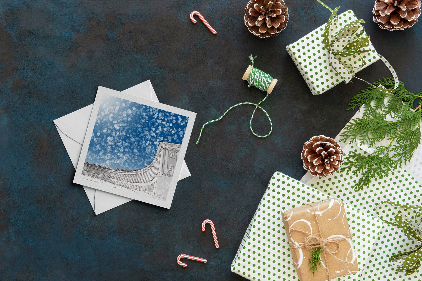 Bath Architecture Christmas Card - Royal Crescent