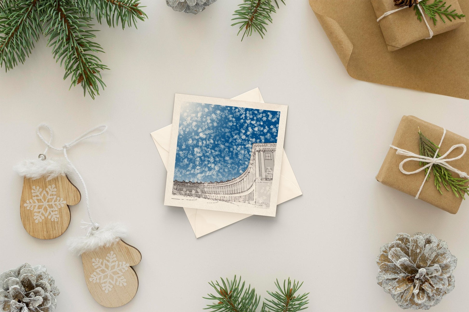 Architectural holiday card - Royal Crescent, Bath
