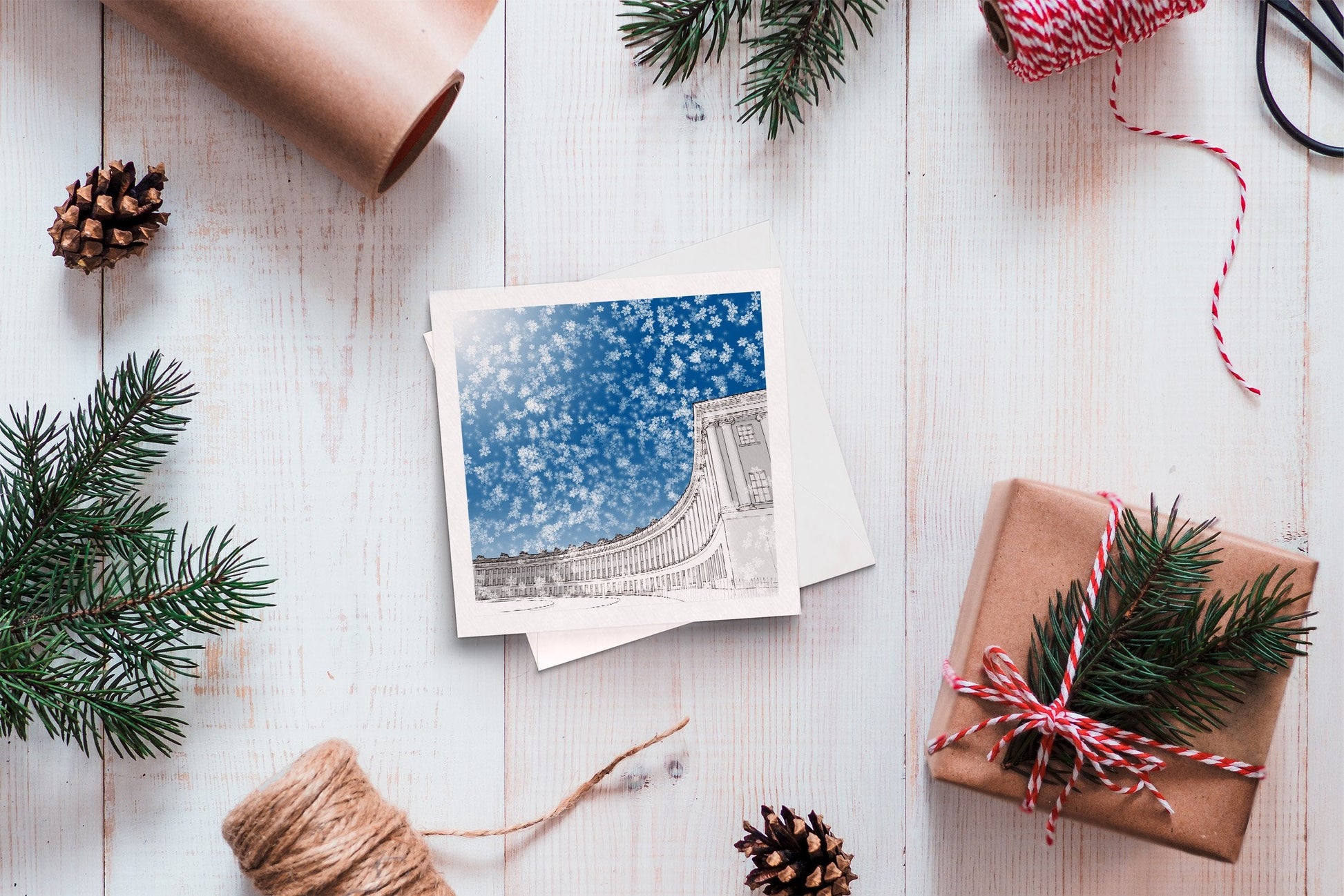 Christmas greeting card - Royal Crescent, Bath