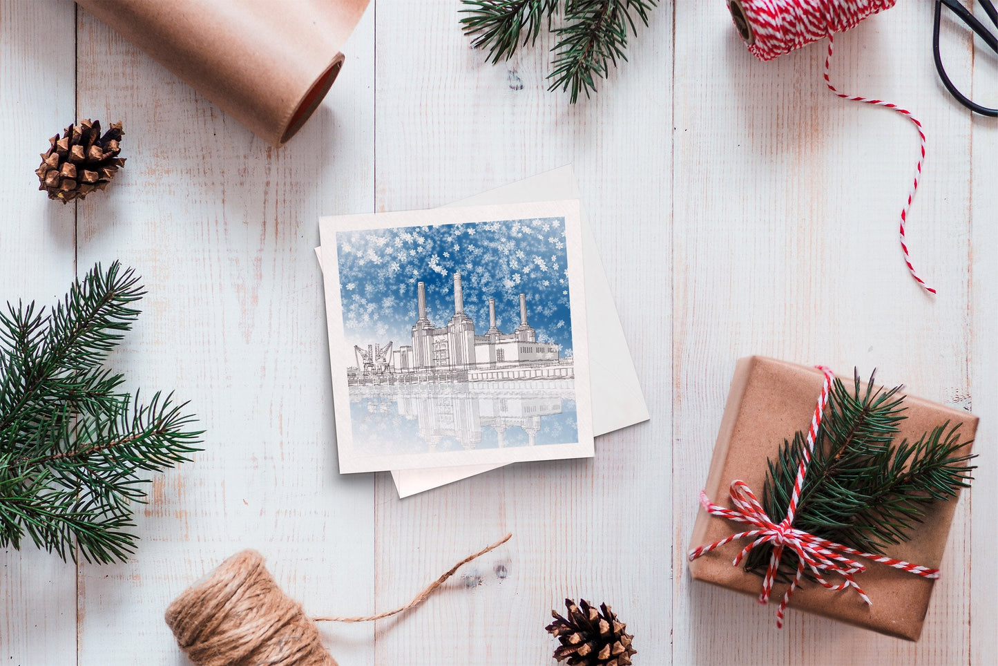 Christmas greeting card - Battersea Power Station, London