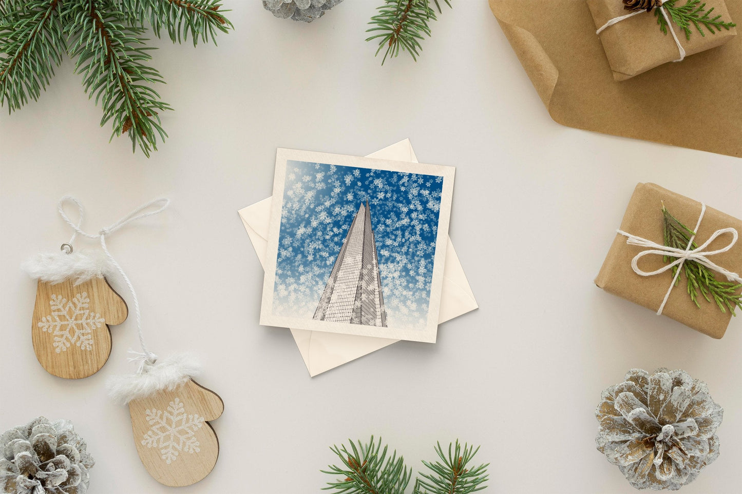 Architectural holiday card - The Shard, London