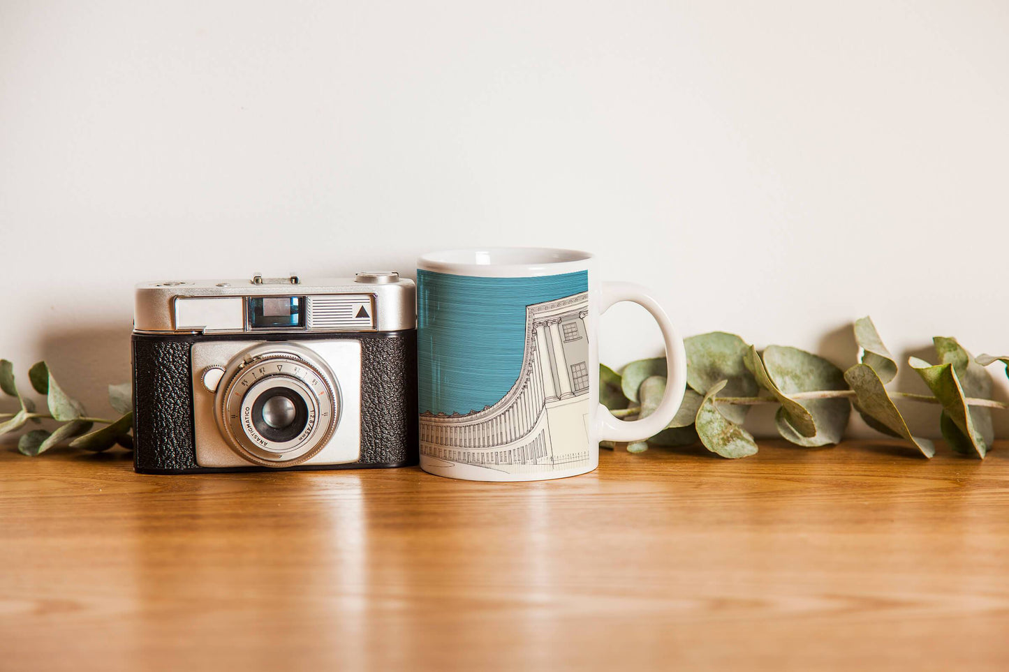 Royal Crescent, Bath - Ceramic Mug - Blue