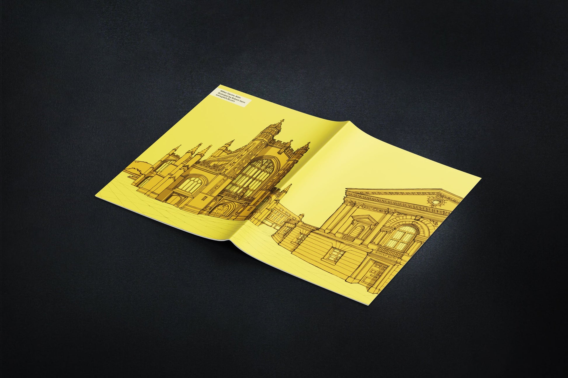 Abbey Square Notebook - Yellow