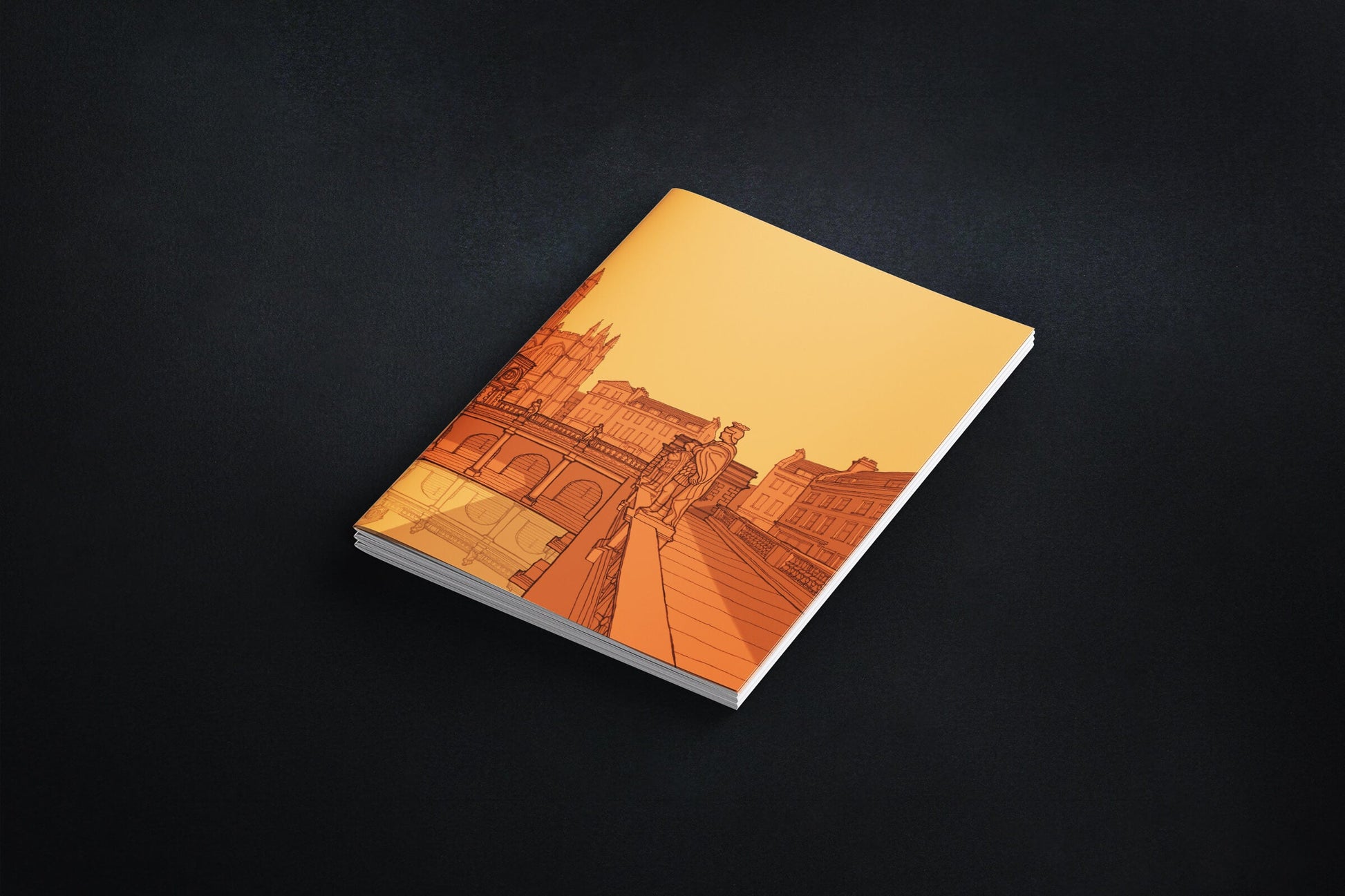 Roman Baths, Bath Notebook - Orange