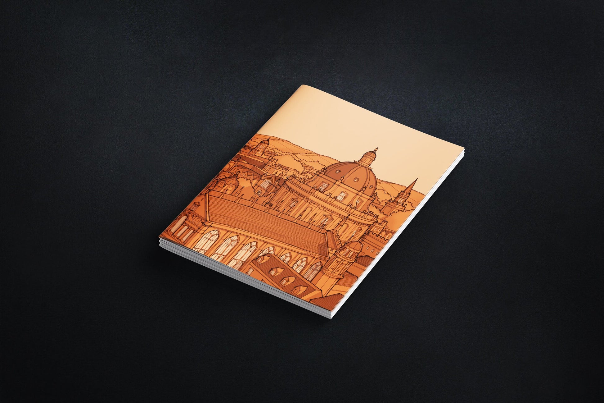 Oxford Spires Notebook - Orange