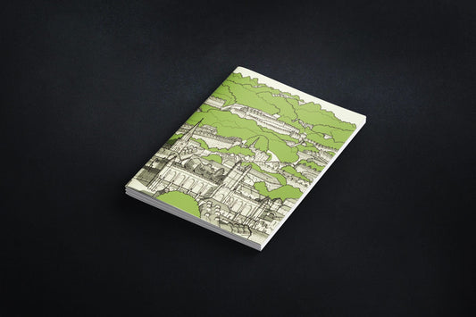 Bath Aerial View Notebook - Green