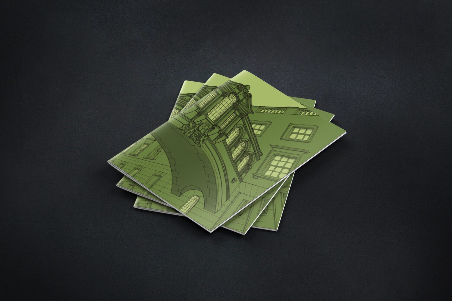 Oxford Bridge of Sighs Notebook Set of 3 - Green