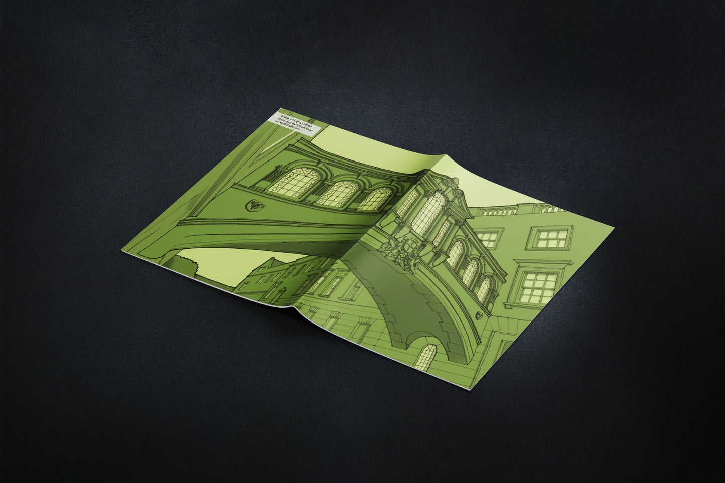 Oxford Bridge of Sighs Notebook - Green