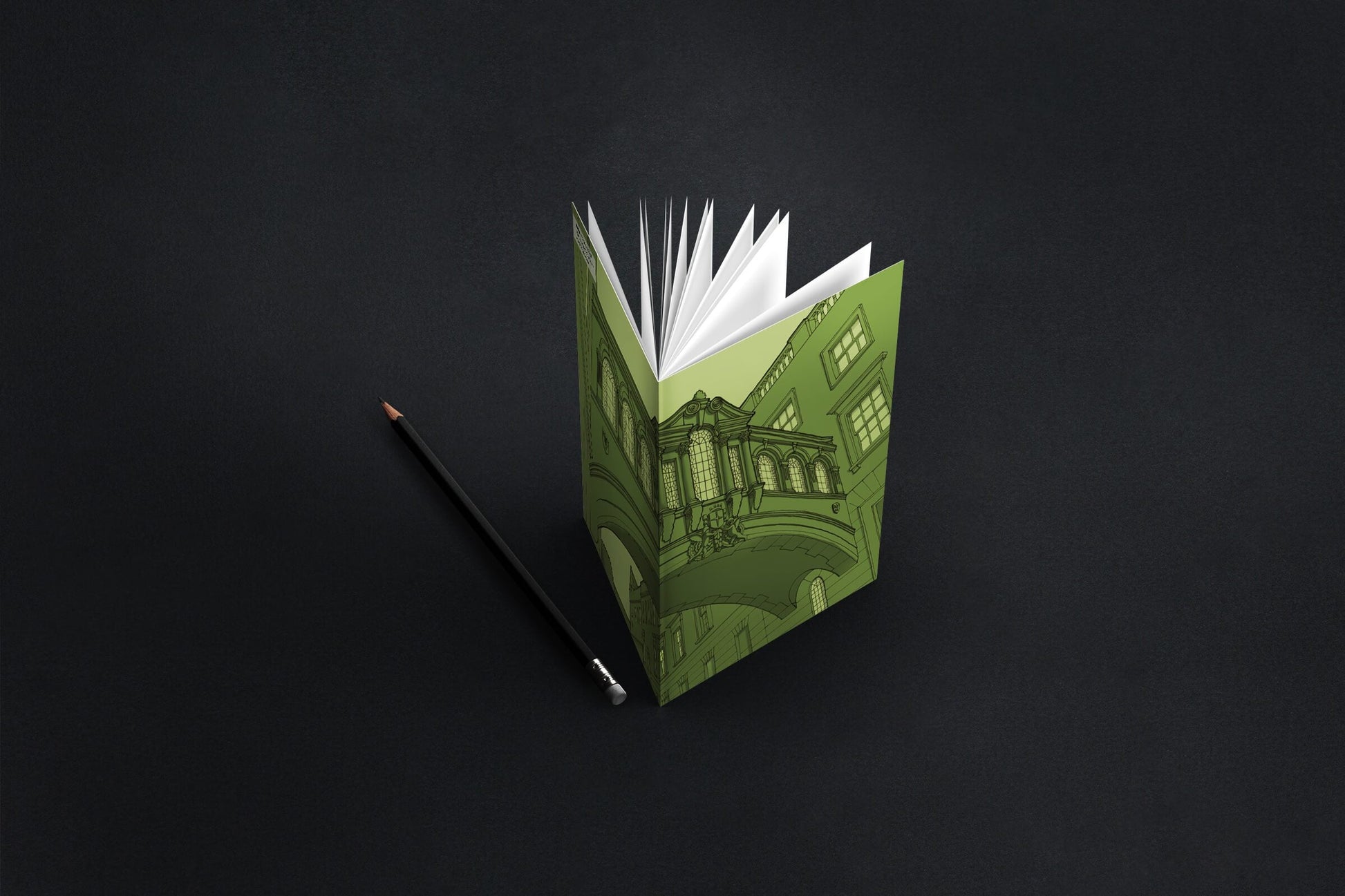 Oxford Bridge of Sighs Notebook - Green
