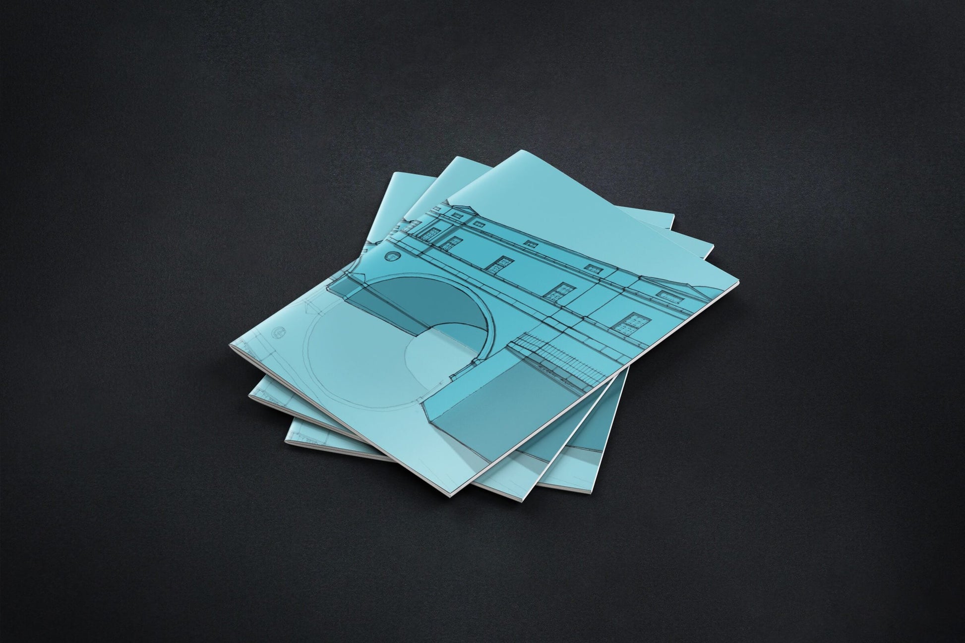 Bath Pulteney Bridge Set of 3 Notebooks - Blue