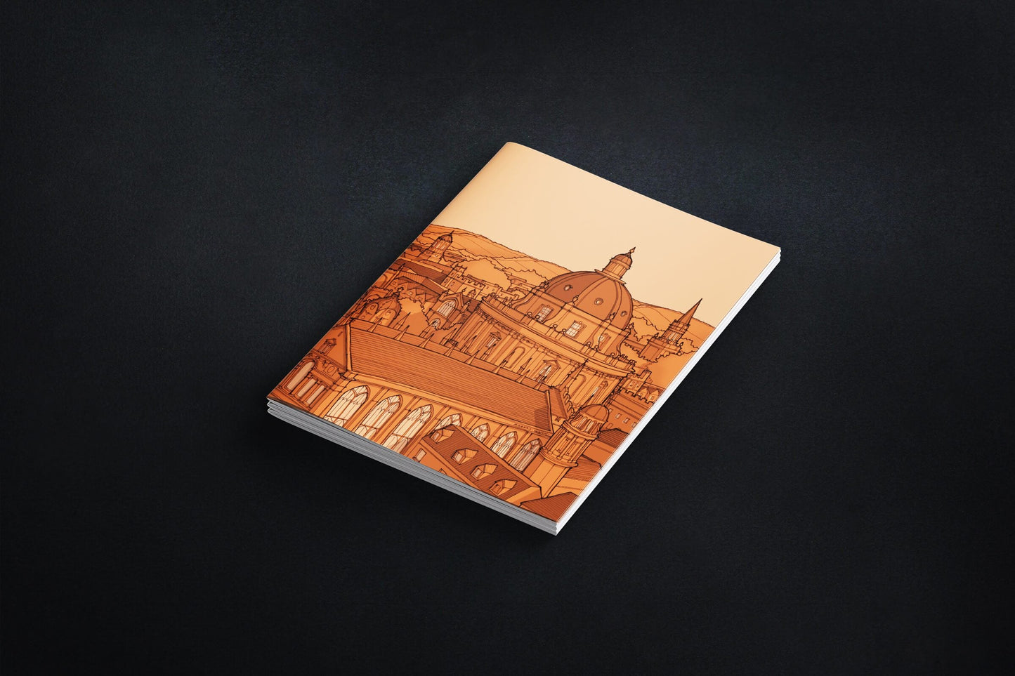 Oxford Dreaming Spires Notebook - Orange