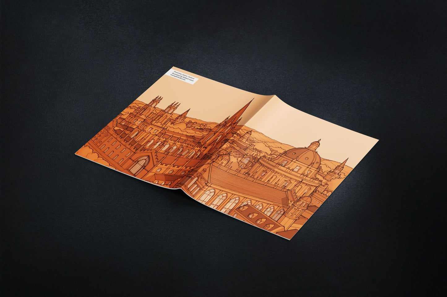 Oxford Dreaming Spires Notebook - Orange