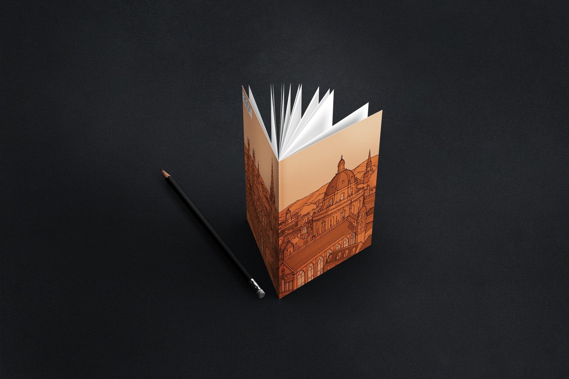 Oxford Dreaming Spires Notebook - Orange